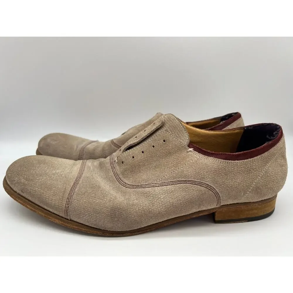 Robert Graham Men Palos Verdes Beige Oxford Shoe US 12D RARE